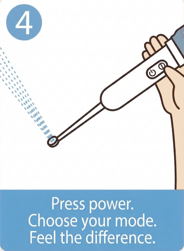 Press power. Choose your mode. Feel the difference.
